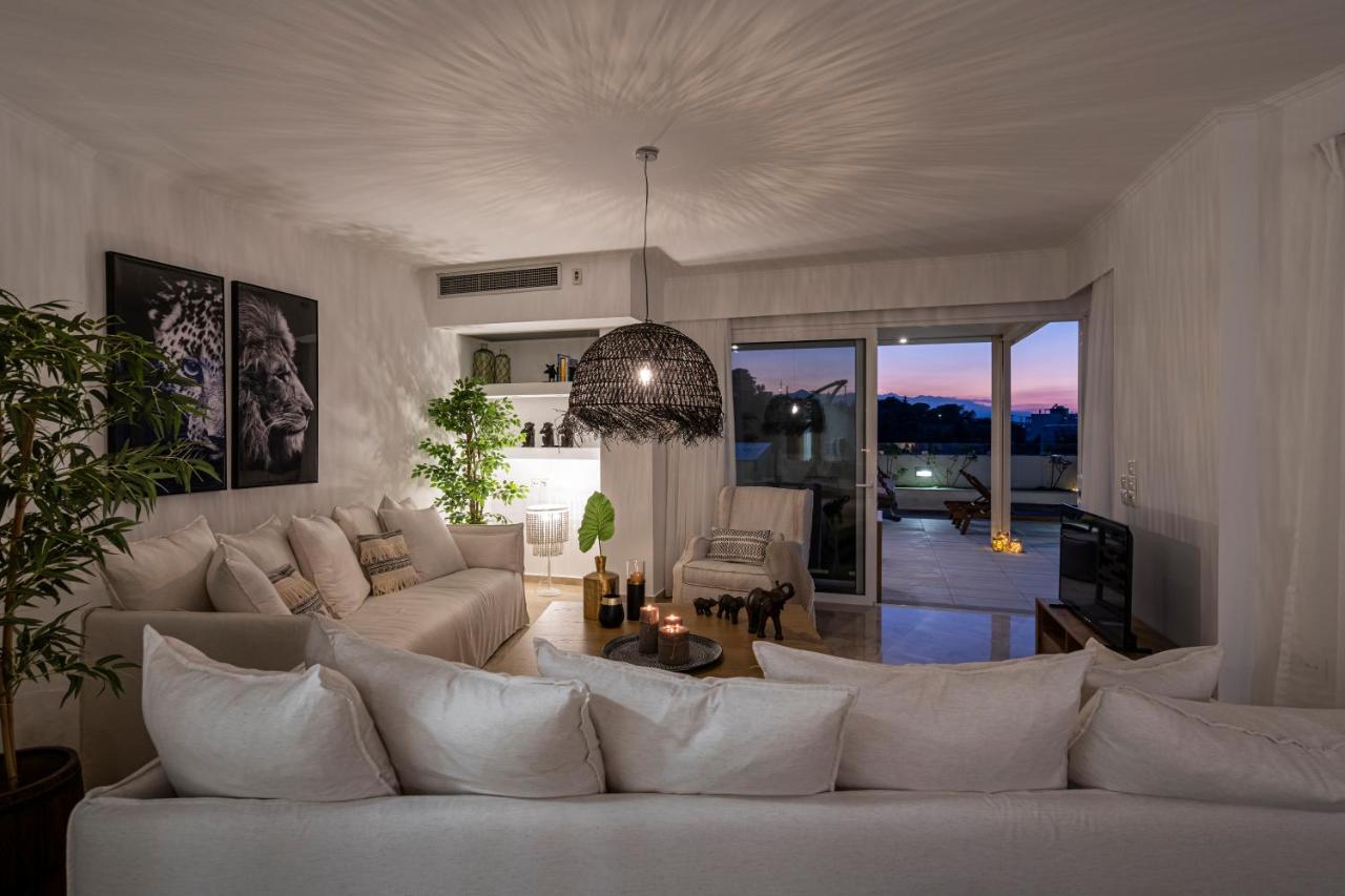 Helen Luxury Holiday House With Sea View レティムノ エクステリア 写真