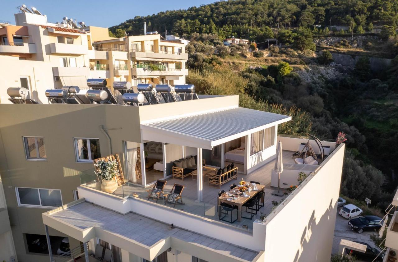 Helen Luxury Holiday House With Sea View レティムノ エクステリア 写真